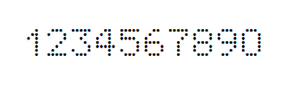 5×7数字点阵字体 ddN57AA1931
