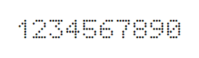 5×7数字点阵字体 ddN57AA1939