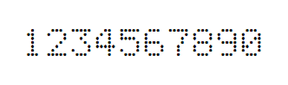 5×7数字点阵字体 ddN57AA1947