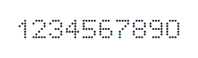 5×7数字点阵字体 ddN57AA1949