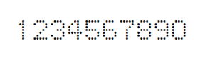 5×7数字点阵字体 ddN57AA1952