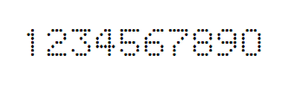 5×7数字点阵字体 ddN57AA1953