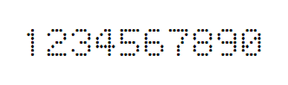 5×7数字点阵字体 ddN57AA1957
