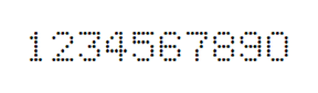5×7数字点阵字体 ddN57AA1966