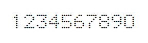 5×7数字点阵字体 ddN57AA1967