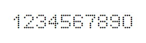 5×7数字点阵字体 ddN57AA1968