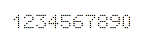 5×7数字点阵字体 ddN57AA1969