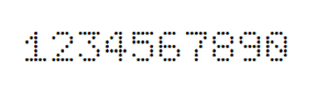 5×7数字点阵字体 ddN57AA197