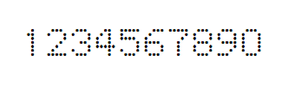5×7数字点阵字体 ddN57AA1972
