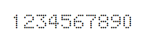 5×7数字点阵字体 ddN57AA1976
