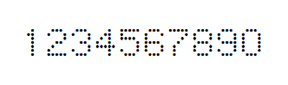 5×7数字点阵字体 ddN57AA1980