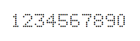 5×7数字点阵字体 ddN57AA1982
