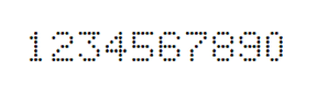 5×7数字点阵字体 ddN57AA1983