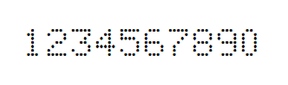 5×7数字点阵字体 ddN57AA1984