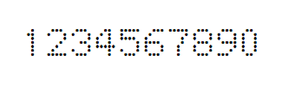 5×7数字点阵字体 ddN57AA1987