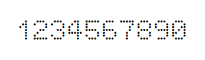 5×7数字点阵字体 ddN57AA1988