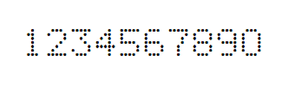 5×7数字点阵字体 ddN57AA1989