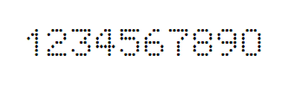 5×7数字点阵字体 ddN57AA1990