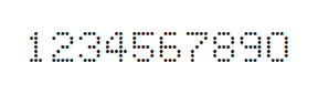 5×7数字点阵字体 ddN57AA1994