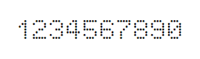 5×7数字点阵字体 ddN57AA1996