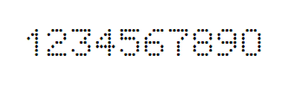 5×7数字点阵字体 ddN57AA2000
