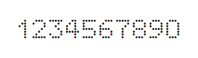 5×7数字点阵字体 ddN57AA2001