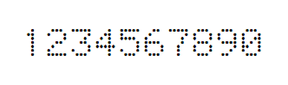 5×7数字点阵字体 ddN57AA2003