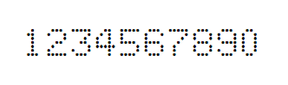 5×7数字点阵字体 ddN57AA2004