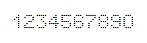 5×7数字点阵字体 ddN57AA2006