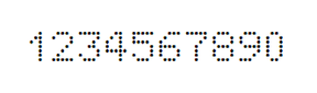 5×7数字点阵字体 ddN57AA2008