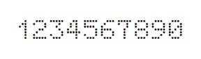 5×7数字点阵字体 ddN57AA214