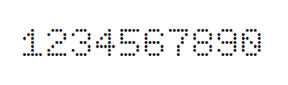 5×7数字点阵字体 ddN57AA218