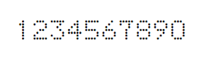 5×7数字点阵字体 ddN57AA234