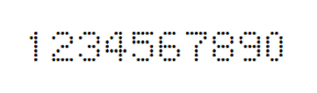 5×7数字点阵字体 ddN57AA274