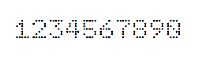 5×7数字点阵字体 ddN57AA277
