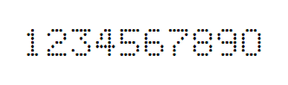 5×7数字点阵字体 ddN57AA280