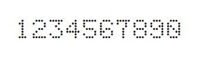 5×7数字点阵字体 ddN57AA32
