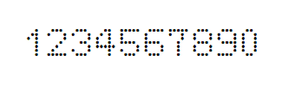 5×7数字点阵字体 ddN57AA321