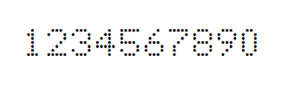 5×7数字点阵字体 ddN57AA344