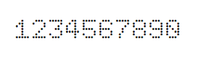 5×7数字点阵字体 ddN57AA429