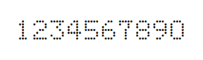 5×7数字点阵字体 ddN57AA43