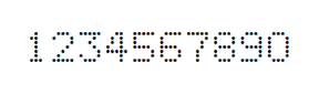 5×7数字点阵字体 ddN57AA435
