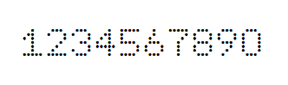 5×7数字点阵字体 ddN57AA465
