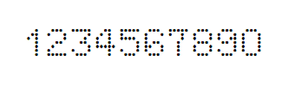 5×7数字点阵字体 ddN57AA493