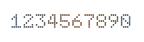 5×7数字点阵字体 ddN57AA53