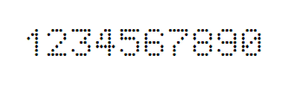 5×7数字点阵字体 ddN57AA530
