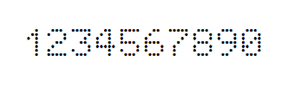 5×7数字点阵字体 ddN57AA579
