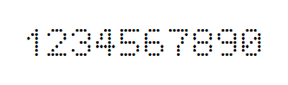 5×7数字点阵字体 ddN57AA632