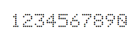5×7数字点阵字体 ddN57AA663