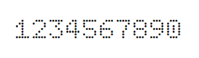 5×7数字点阵字体 ddN57AA68